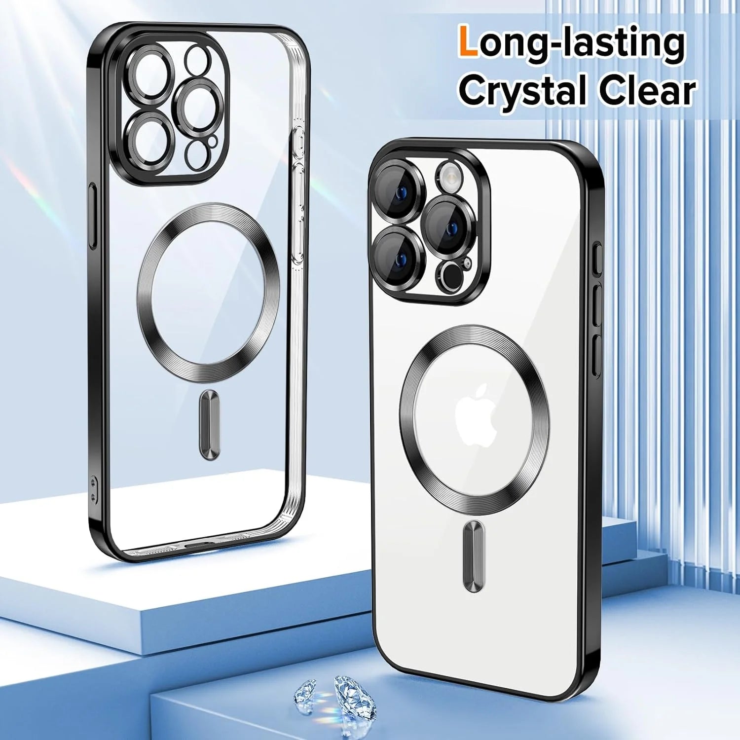 Funda Delgada a Prueba De Golpes Para Teléfono Celular Para Apple Iphone 15 Pro Max, Negro